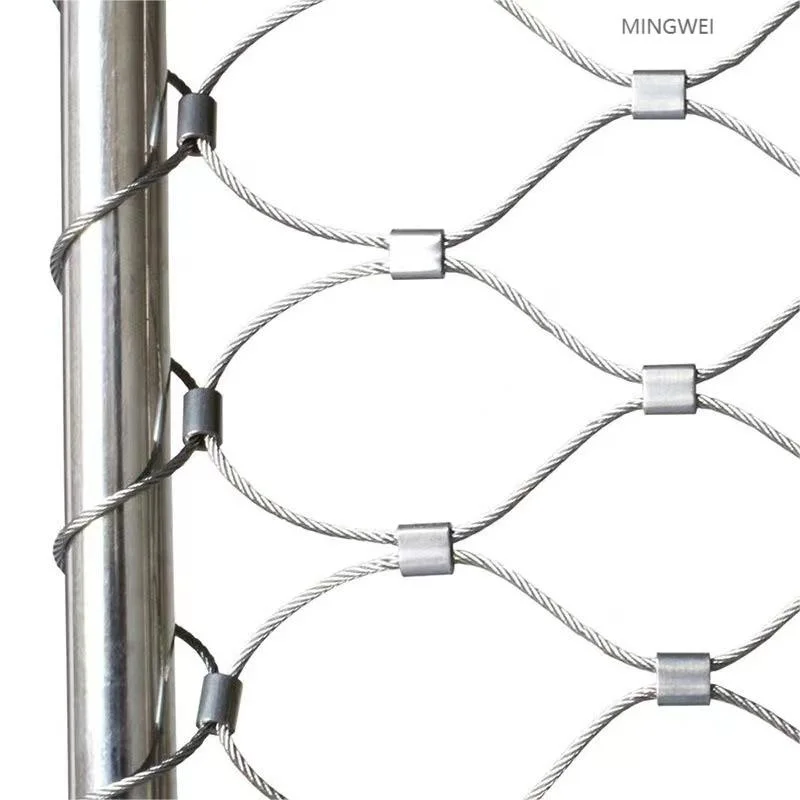 Mingwei 7X7 Structure Steel Wire Rope Mesh Suppliers China High-Quality Stainless Steel Cable Rope Mesh Stainless Steel Wire Rope Mesh