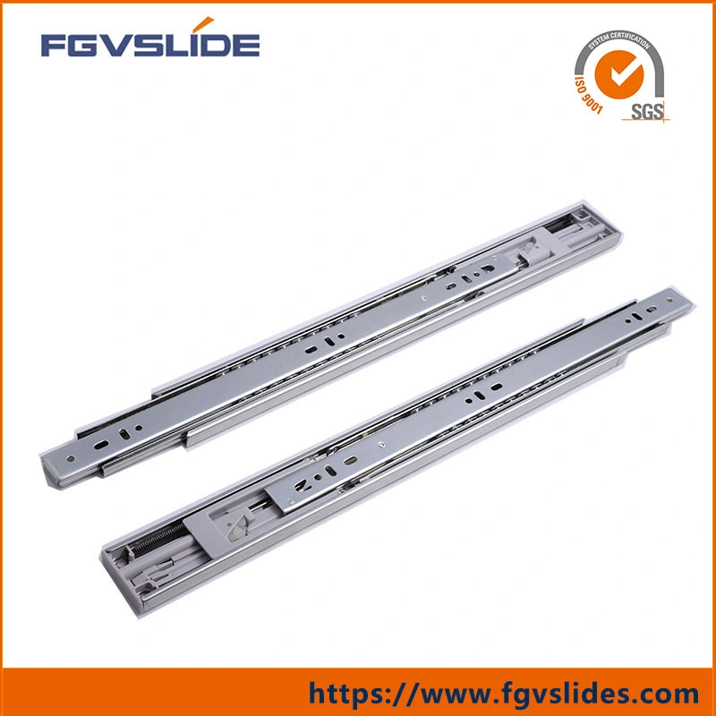 Side Mounting Iron Fifan 1pair in 1 Polybag, 15pairs/Carton Ball Bearing European Drawer Slide