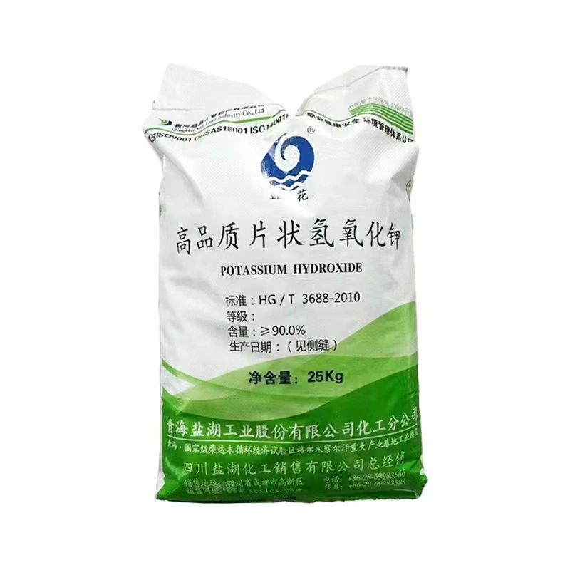 Produit chimique Hydroxyde de potassium KOH potasse caustique 90% flocons