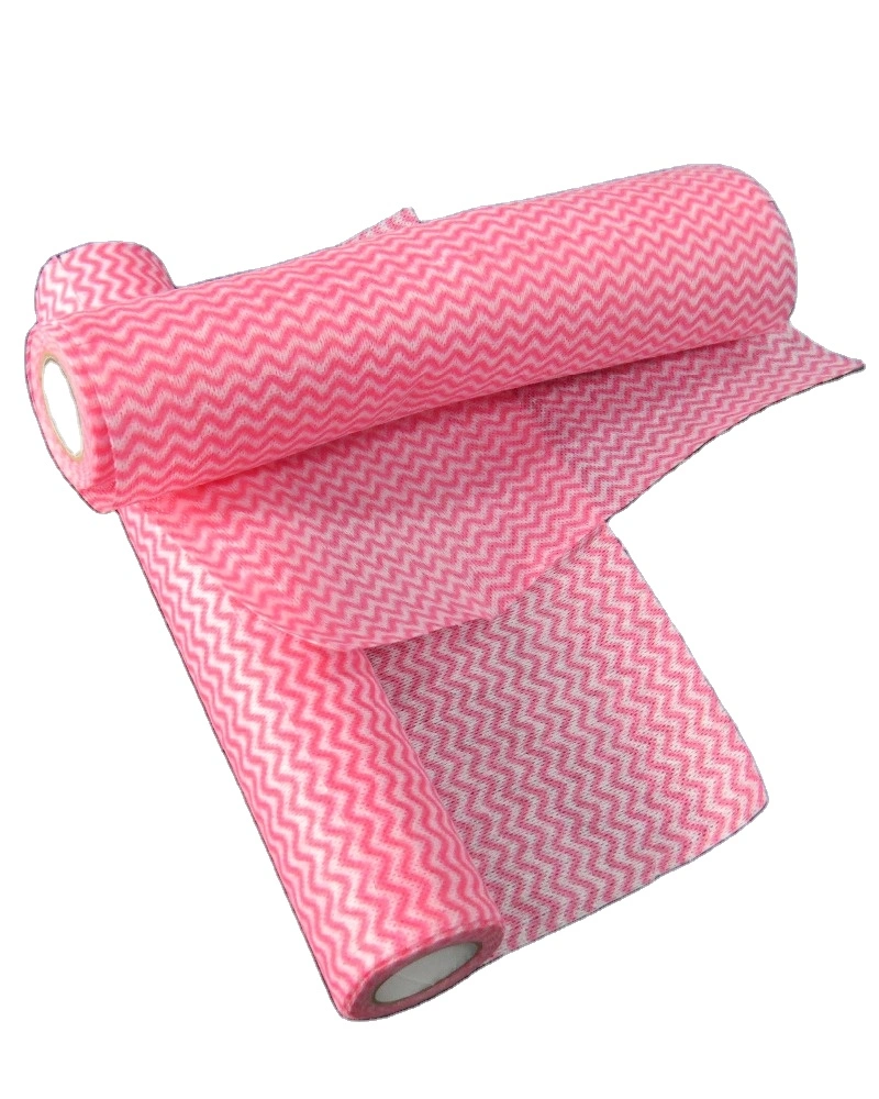 China Manufacturer Nonwoven Spunlace Cloth Roll for Easy Cleaning 20cm X 25cm Custom Size Logo