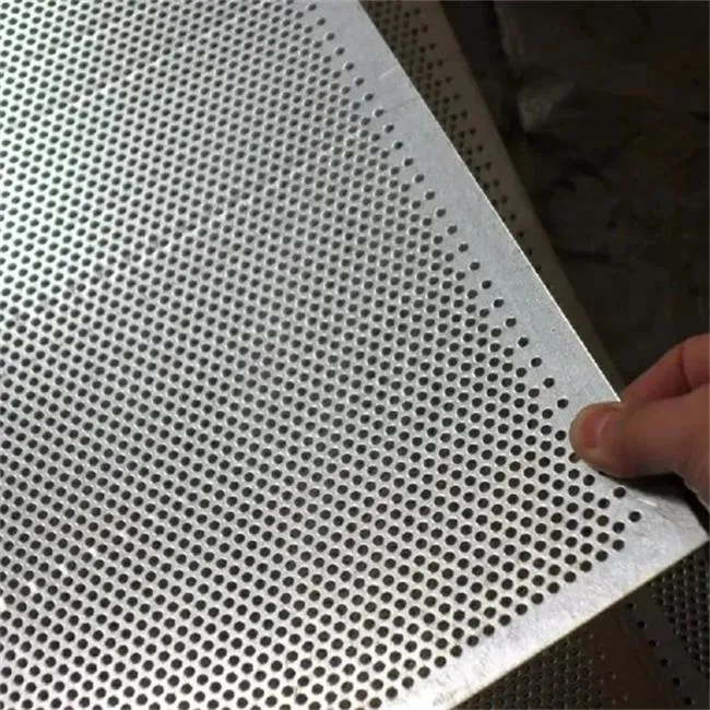 0.75mm Round Hole Perforated Stainless Mesh 1.5mm Pitch X 0.6mm Thick