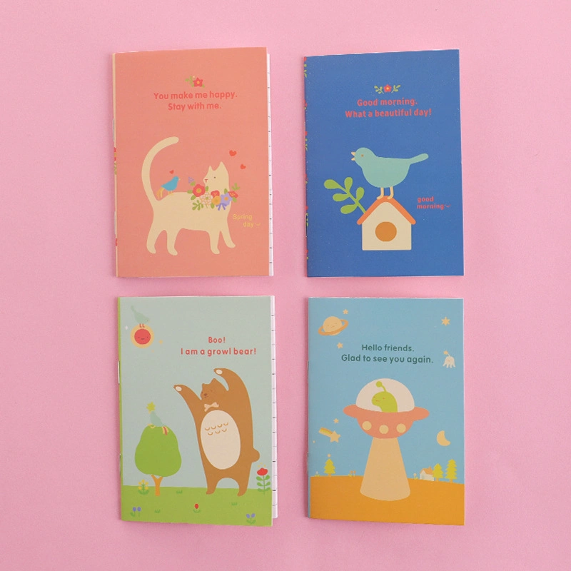 Popular Kids School Stationery Cartoon Colors Mini Planner Journal and Dairy Notebook