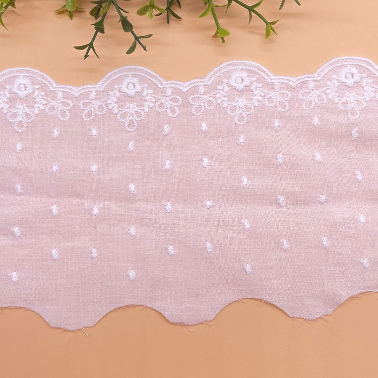 Lovely Cotton Lace Trim for Lace Wedding Dress Patterns, Water Soluble Lace