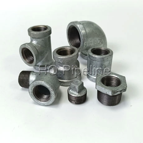 Reductor de tubos de hierro maleable galvanizado/CAP/Plug accesorios de tubería 1/2"-4" pulg.