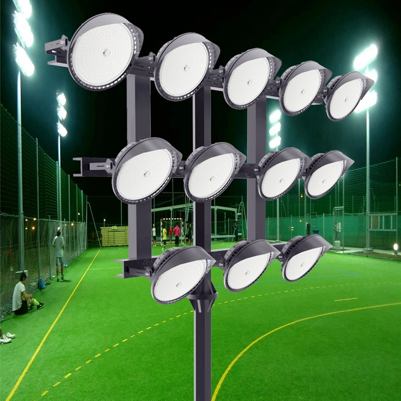 Aluminum Die-Casting Heat Fin 300W-1200watt High Mast Light 135lm/W LED Flood Light