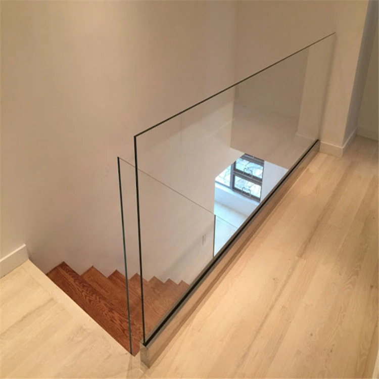 Modern Indoor Framless Glass Railing for Staircase