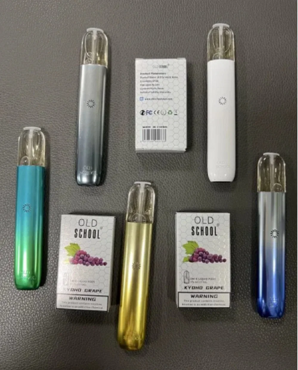 Ensemble fumeur portable Old School Vider Pod System E cigarettes Bobine à maillage E-liquide préremplie jetable en gros