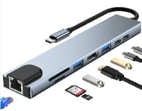 USB 3.1 тип C - HDTV штекер-гнездо USB-C. К преобразователю HDTV 1080P адаптер USB 7 в 1