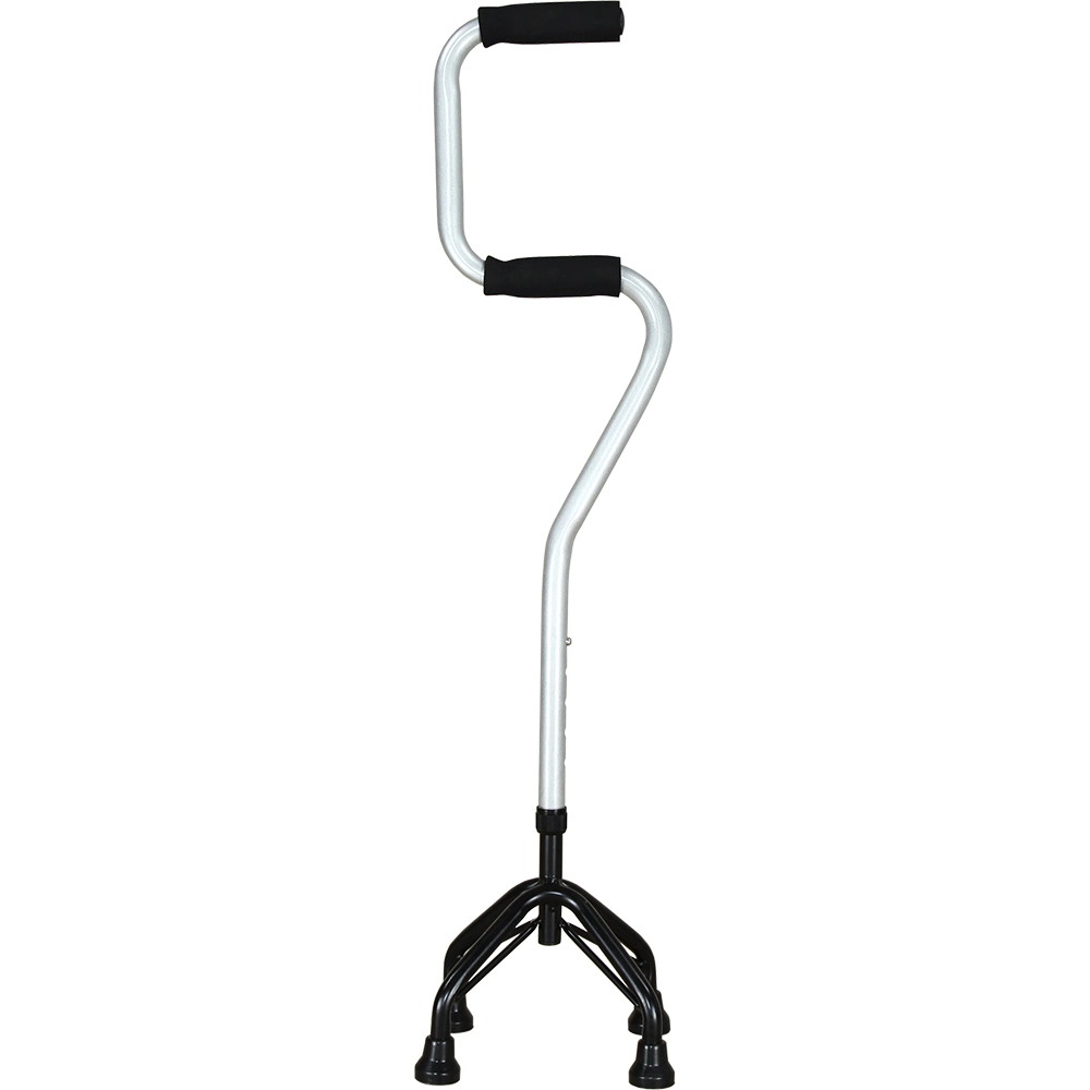 Adjustable Free Standing 4 Leg Walking Stick Elderly Crutch Cane Lz403