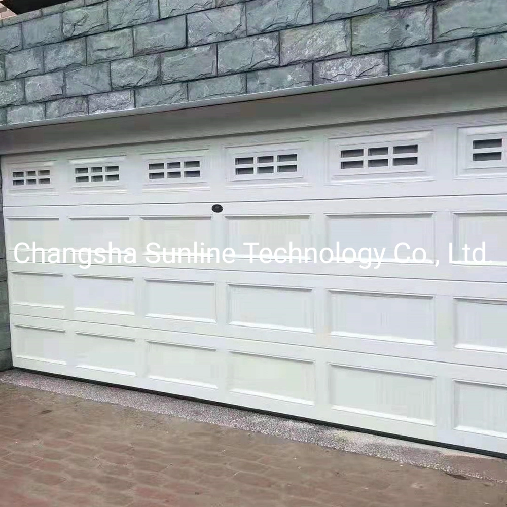 Full View Interior Doors Aluminium Alloy Panoramic Perspective Sectional Garage Door