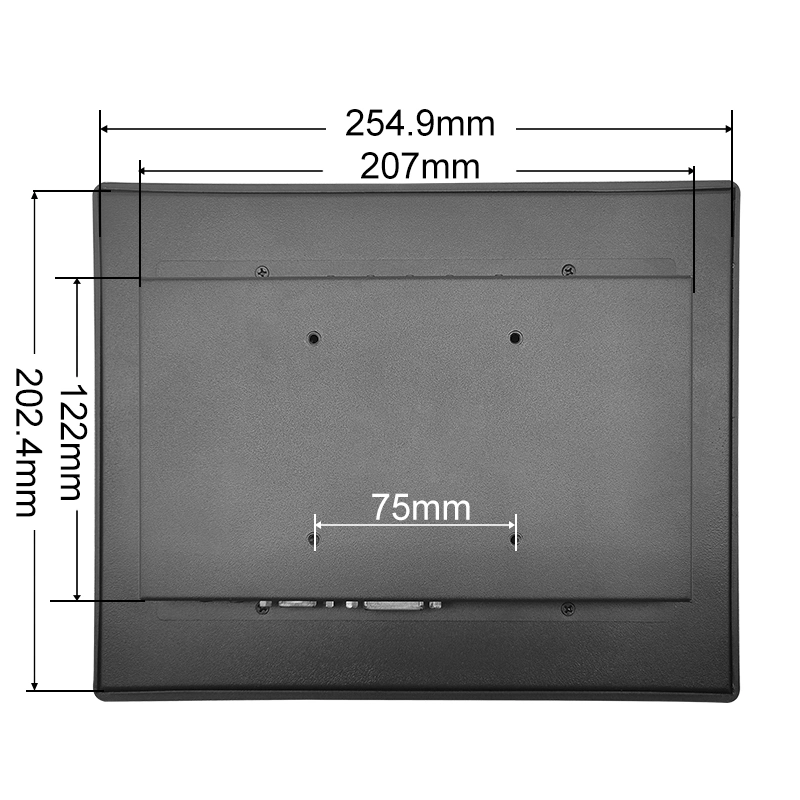 10,4 Zoll 1024 * 768 HDMI VGA nicht Touchscreen Metallgehäuse TFT Embedded OEM ODM Industrie LCD Monitor