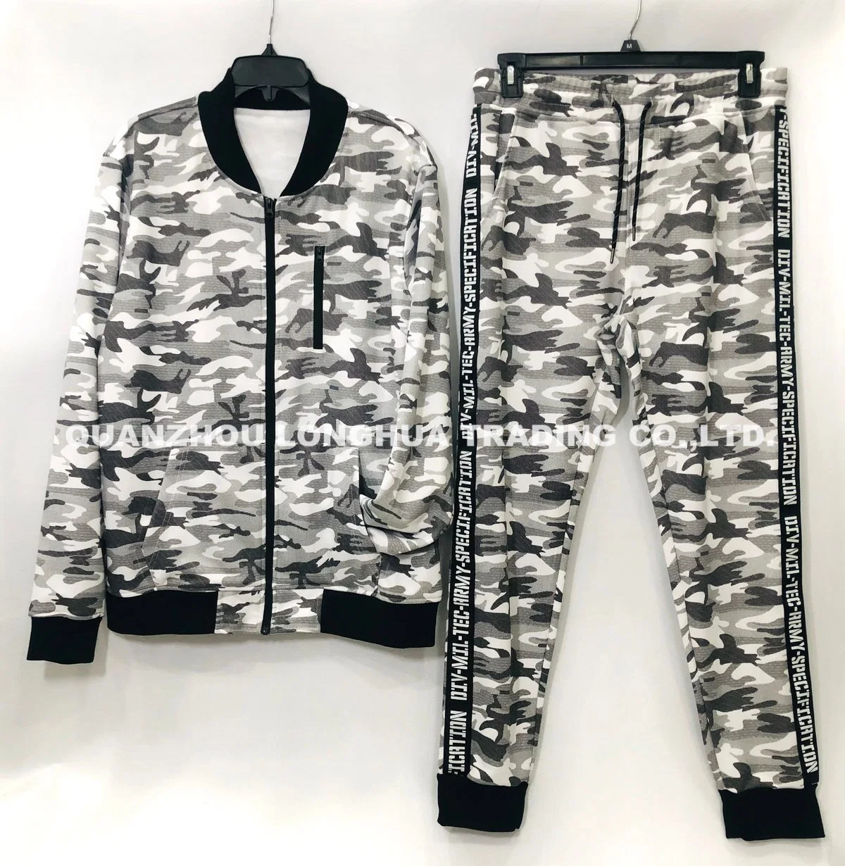 Men Boy Jacket Camo Printing Apparel Taping Joggers Tracksuit Fashion Sport Clothing