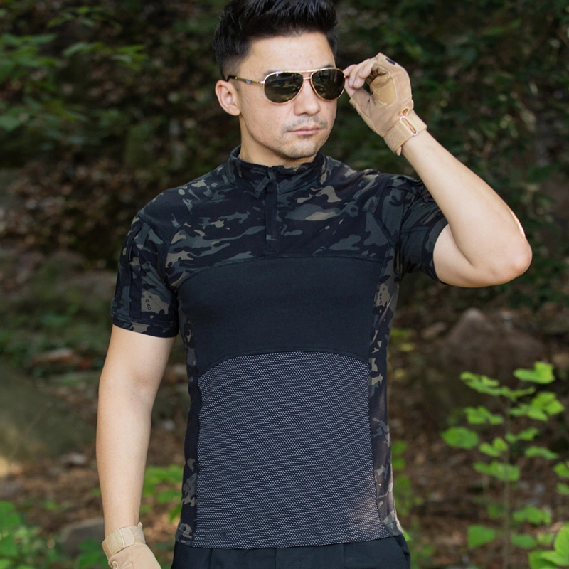 Tactical Camouflage Short Sleeve Combat Shirt Frog Suit Man Summer Soft and Breathable Short Sleeve Frog Shirt Clothes