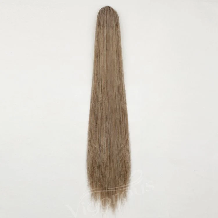 Highlight Blonde Long Straight Synthetic Drawstring Ponytail Hair Extensions Hairpiece