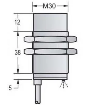 Sn15mm M30 Fils Non-Flushed NC 2DC12V 24V 36V de l'interrupteur du capteur de proximité