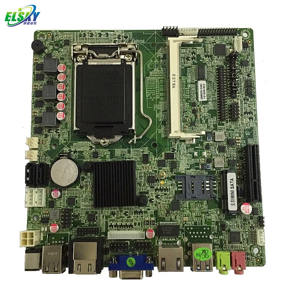 Hot Sale Elsky Mini PC Board with Core I3 I5 I7 I5 I3 Processor LGA 1150 Motherboard with Pcie 4X Lvds Supported