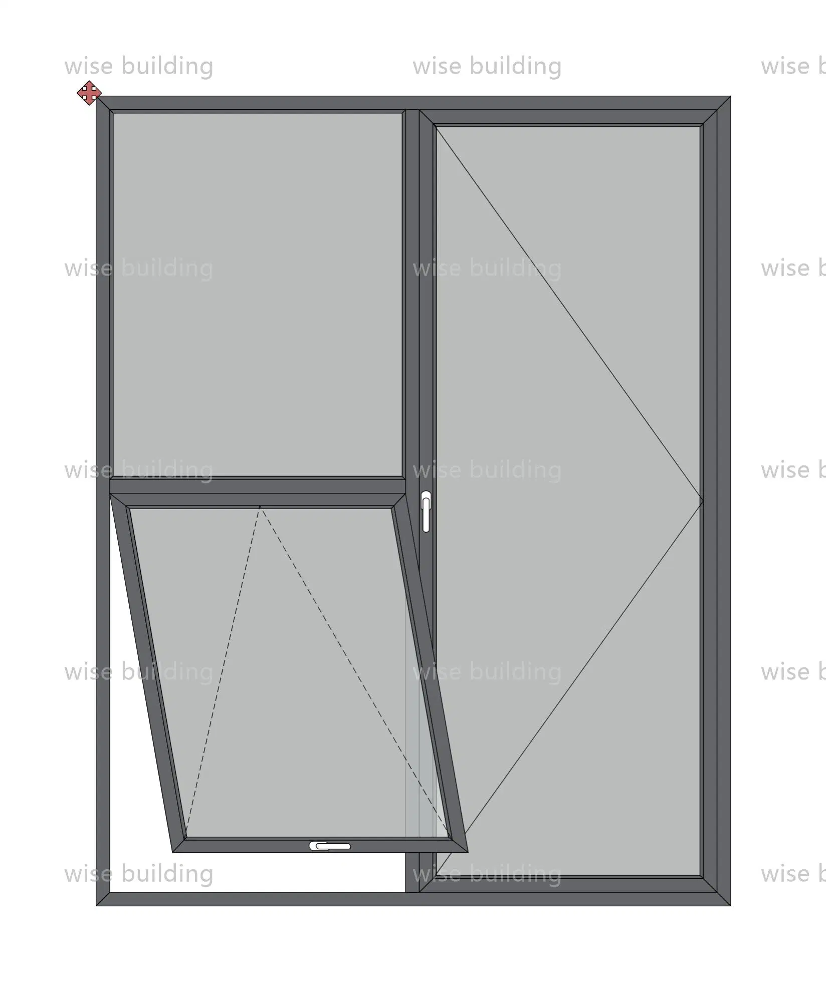 Discount Modern Top Hung Aluminum Awning Window Security Insulated Glass Hurricane Proof Corrosion Resistance