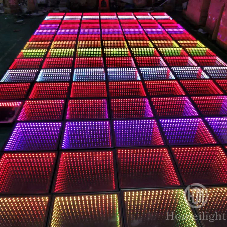 DIY Program Effects Floor Panels RGB 3 in 1 Rainbow Effect Lighting 3D Mirror Dance Floor for Wedding Party