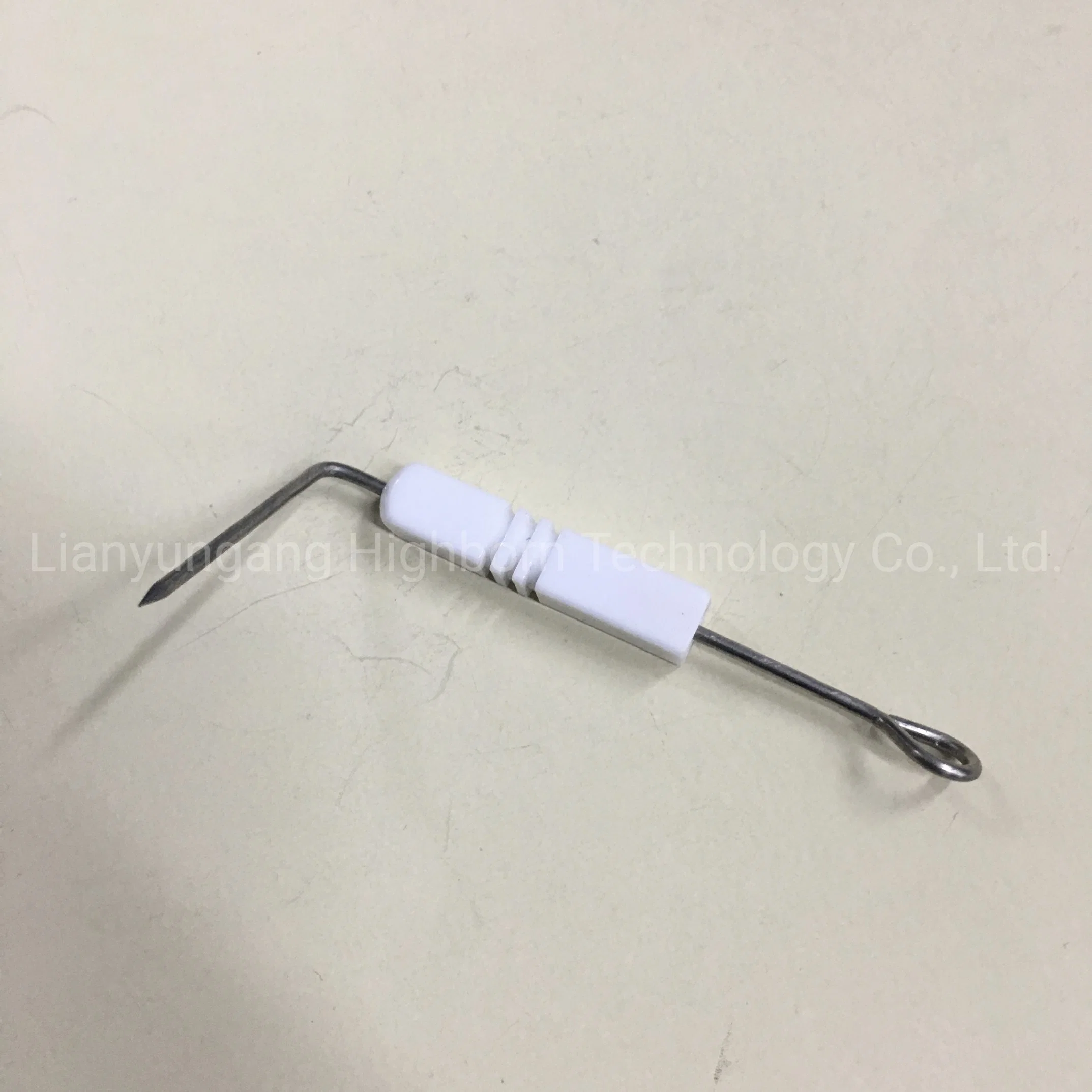 Customized Electrical Insulation Glazed 95% Alumina Al2O3 Ceramic Ignition Pin for Gas Cooker