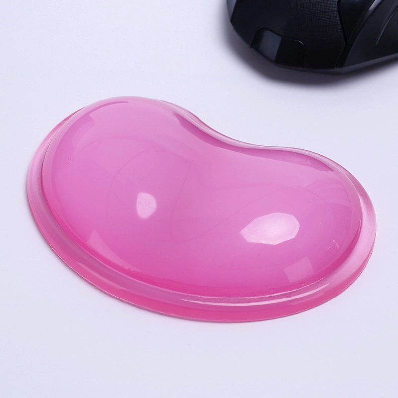 Commerce de gros Heart-Shaped repose-poignet en gel de silicone translucide Tapis de souris