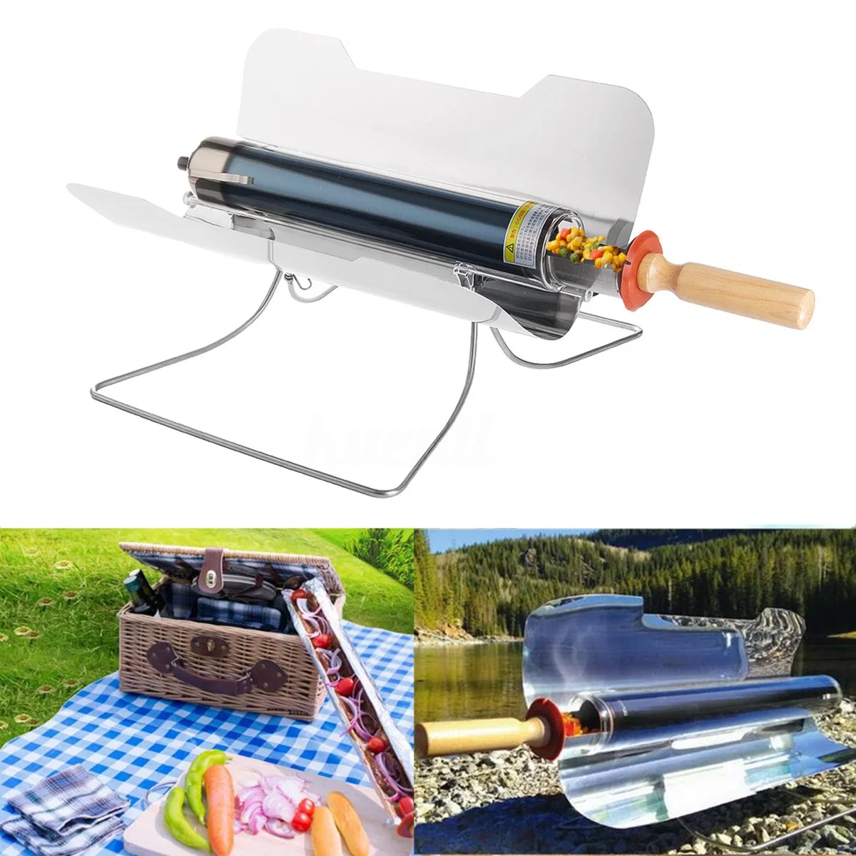 Camping Solar Cooker, Eco-Friendly Cooking Without Electricity, Fire or Gas