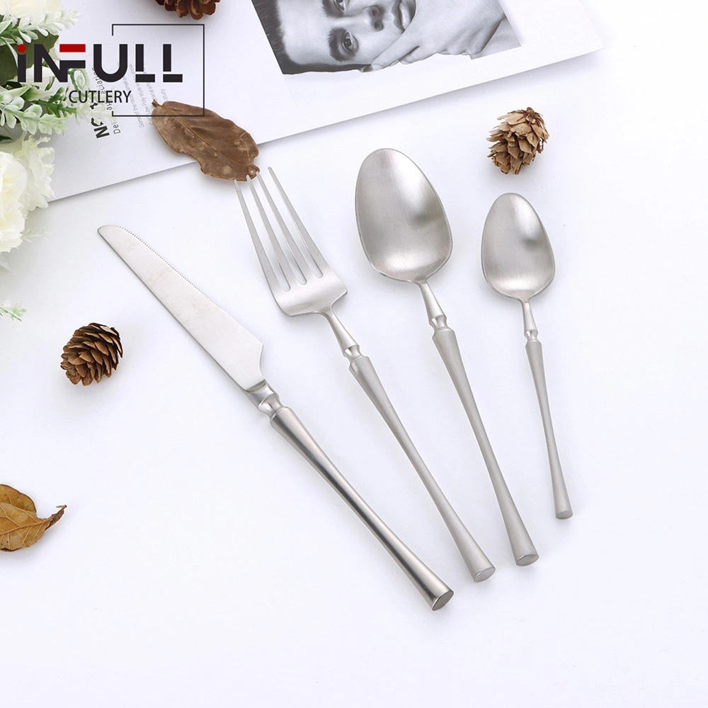 Satin Finish Stainless Steel Cutlery Utensils Set for Home