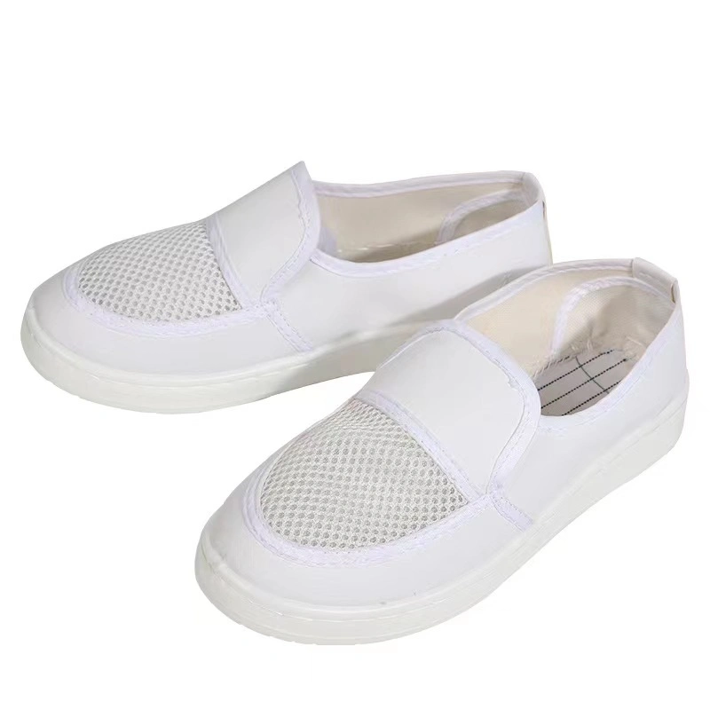 Factory Direct respirable en cuir blanc antistatique chaussures de travail