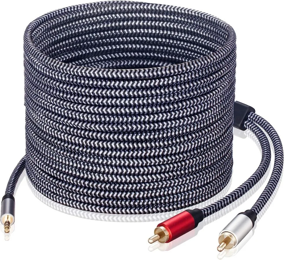 Kolorapus 1.5m 3.5mm to 2RCA Cable RCA to Stereo Computer Audio Cable AV Cable