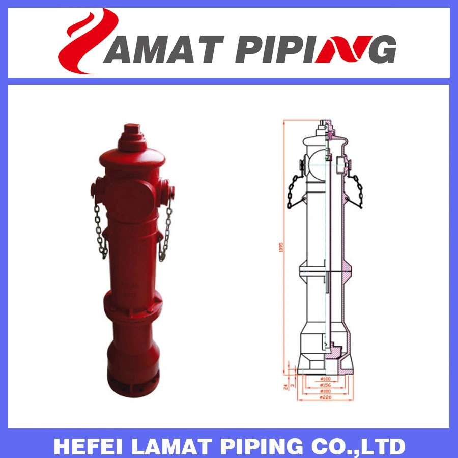 En14384/BS750 Pn10/Pn16 Cast Iron Outdoor Pillar Type Fire Hydrant