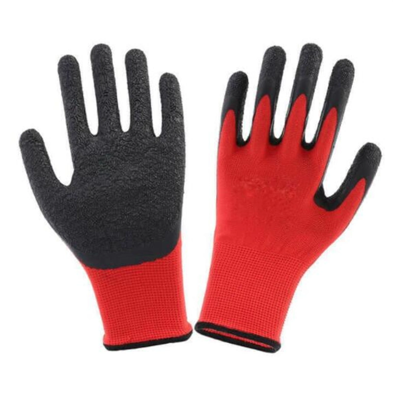 Reusable Labour Protection Glove Nylon Dipped Latex Work Gloves