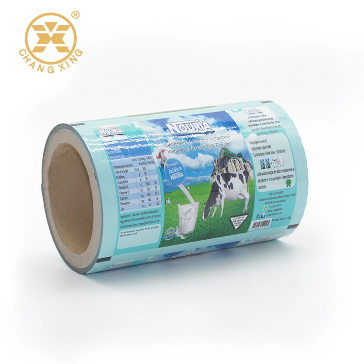 La impresión personalizada de calidad alimentaria plástico laminado film metalizado para envases de leche en polvo
