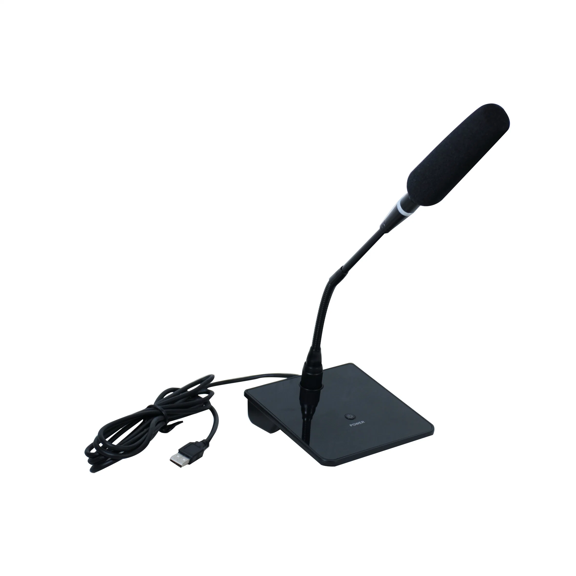 Réunion à distance de vente chaude col de cygne microphone avec connexion USB Smart contacteur on/off haut-parleur audio professionnelles