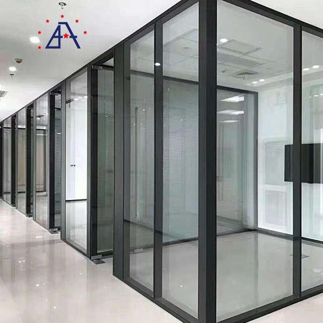 Guangdong Factory Price Aluminum Alloy Frame Indoor Glass Office Partition