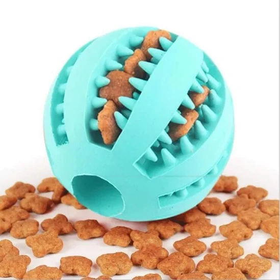 Chien boule de jouets Jouets mous Non-Toxic Pet de mâcher de la nourriture pour chien de traiter la bille de nettoyage des dents du convoyeur