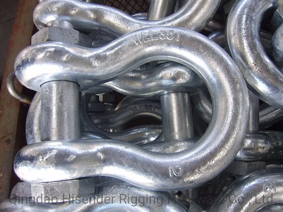 Rigging E. Galvanized G2150 D Type Forged Anchor Chain Shackle