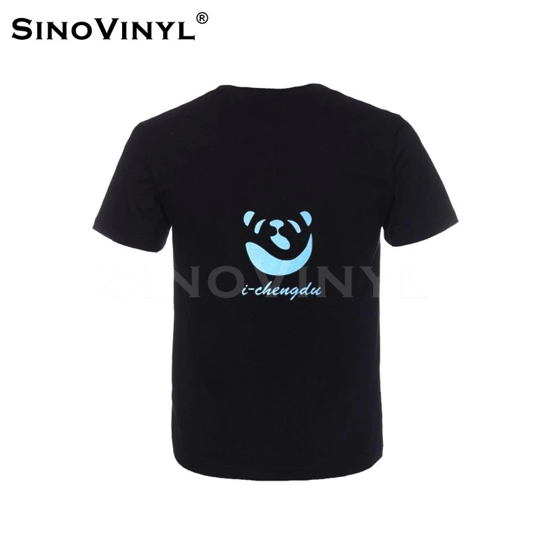 SINOVINYL Wholesale/Supplier Heat Transfer PU Vinyl Roll Sticky Back Glitter Reflective T shirt Vinyl