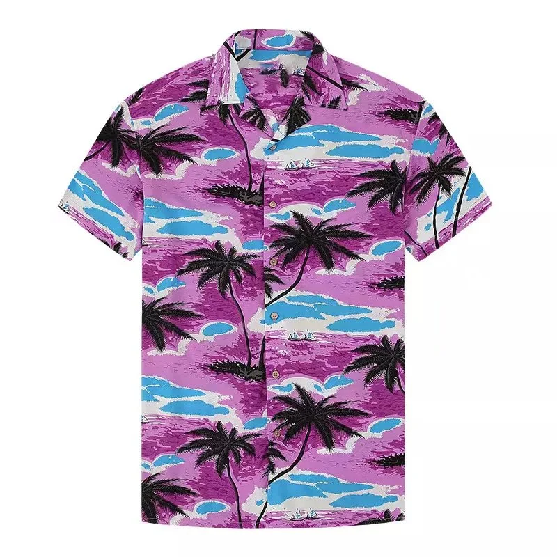 New Design Stylish Men Print Hawaiian Shirts