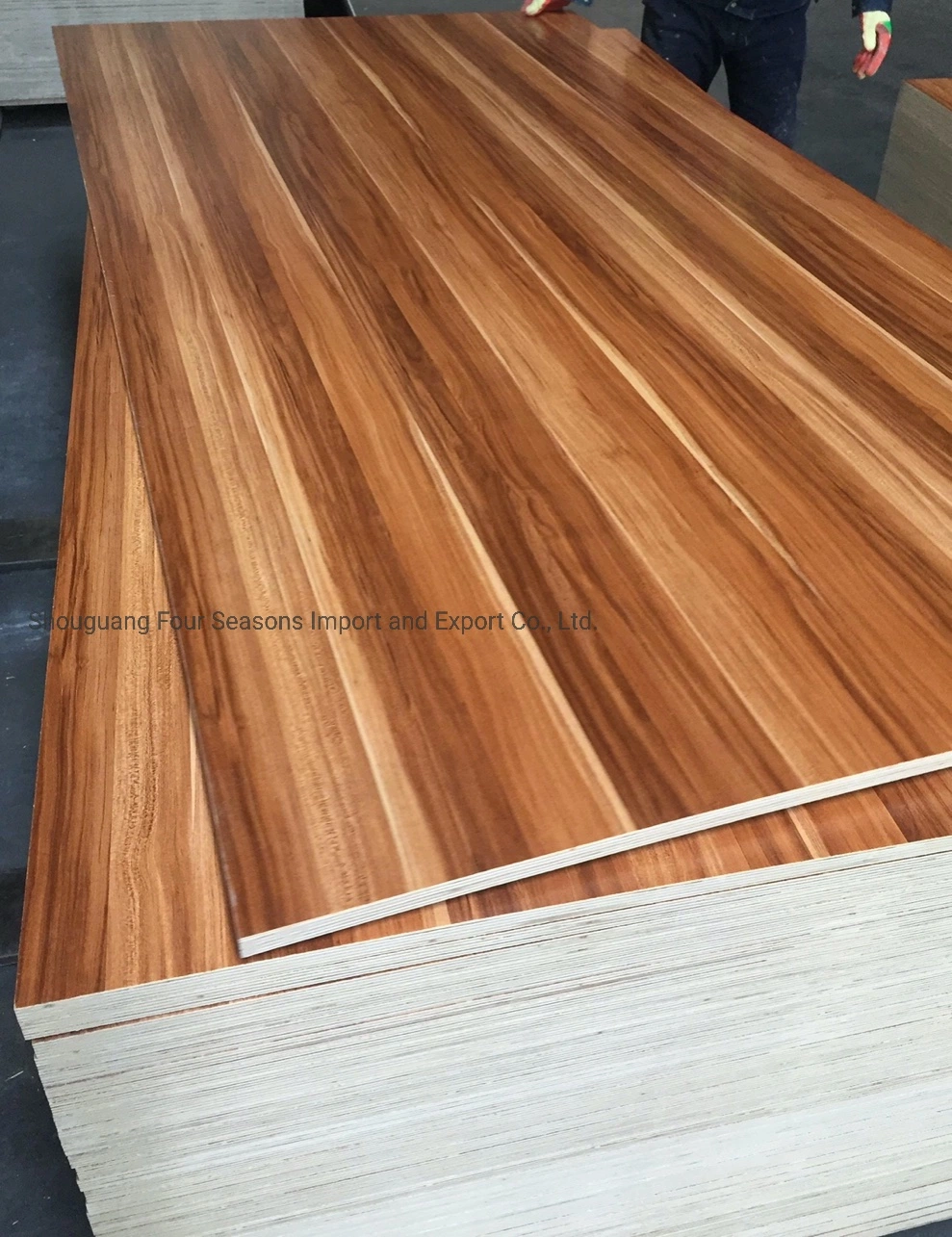 Madeira madeira madeira contraplacada de melamina cor dos grãos para armário de mobiliário