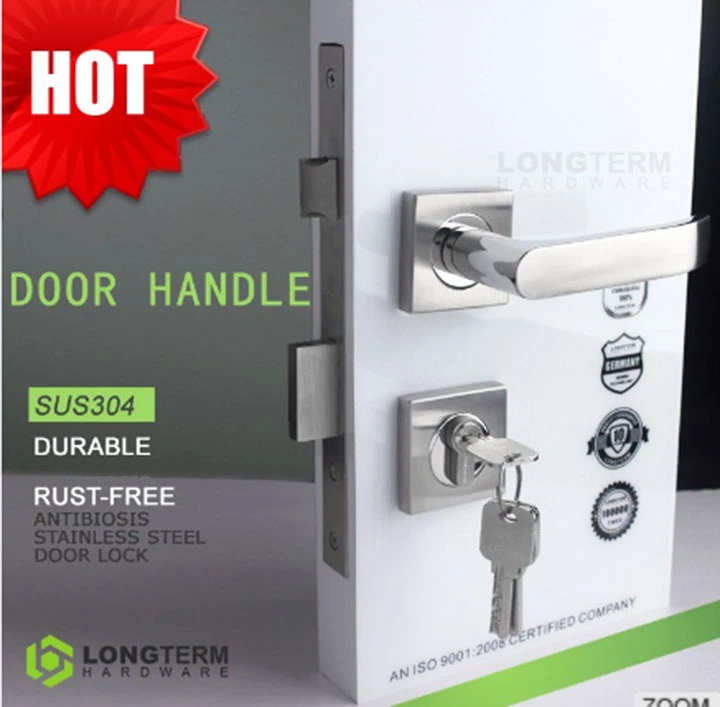 304 Stainless Steel High Security Mortise Door Handle with Lock