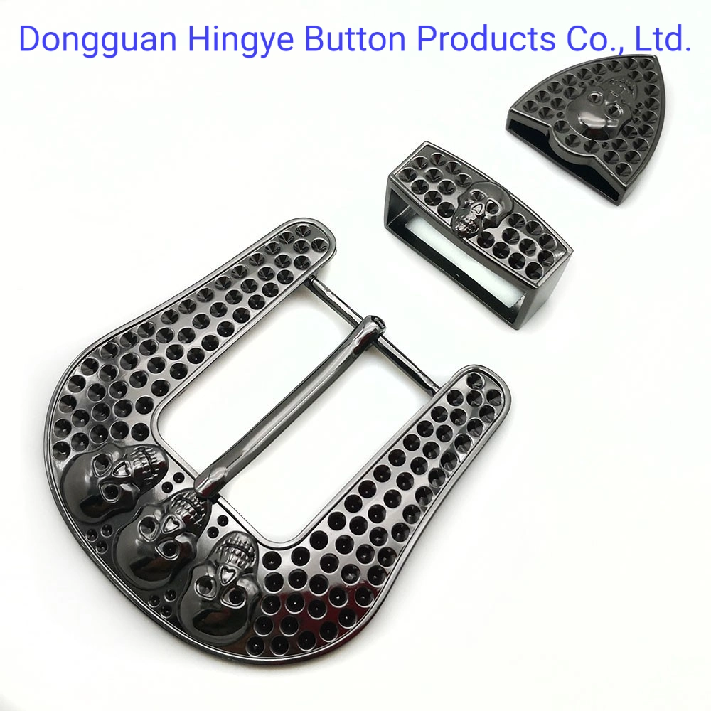 Fashion Metal Buckle for Belt Accessories Alloy Buckle with Strass Crystal Stone for Women Belt