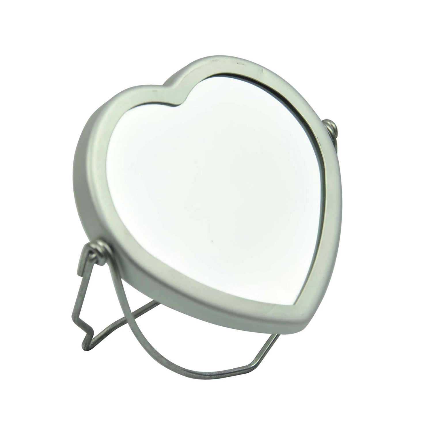 Fille Lady femmes maquillage beauté Dual Side Normal+support forme de coeur Miroir grossissant