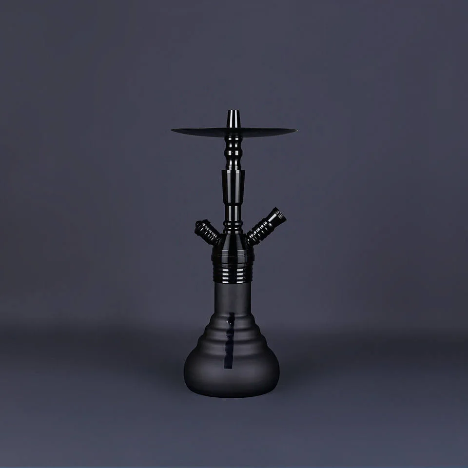 Nueva botella de vidrio de color de aluminio Hookah Heavy Metal Shisha 2 Manguera