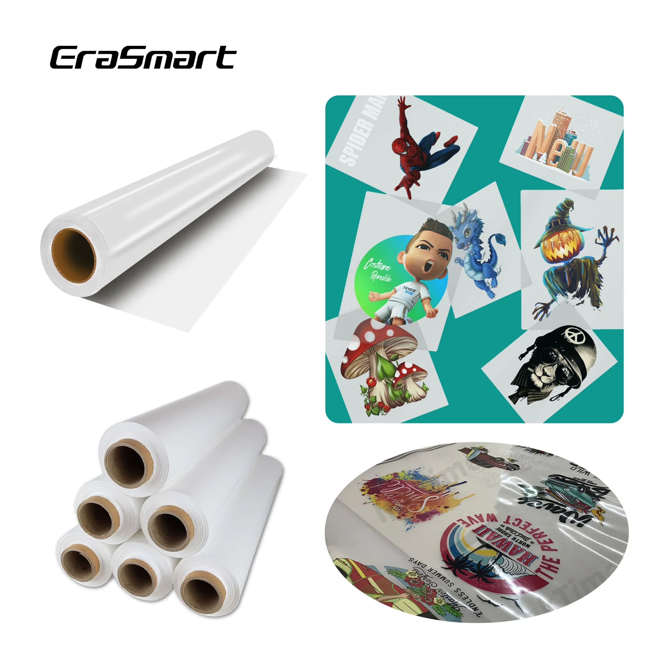 Erasmart Dtf Pet Film A3 A4 Heat Transfer Film Paper Dtf Printer Sheets Single Double Sided Printing A3 A4 Dtf Film