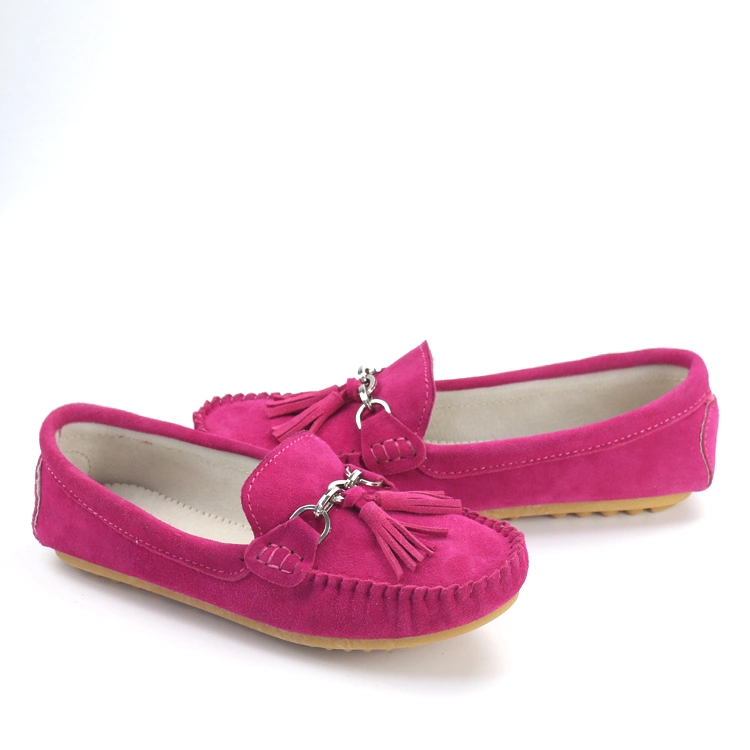 High quality/High cost performance  Suede Genuine Leather Loafers Shoes for Women