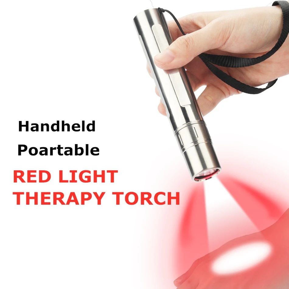 Rlttime Red DOT LED Photon Light Therapy Body Device Pain قلم تخفيف مع وظيفة مؤقت لمدة 5 دقائق للدعم
