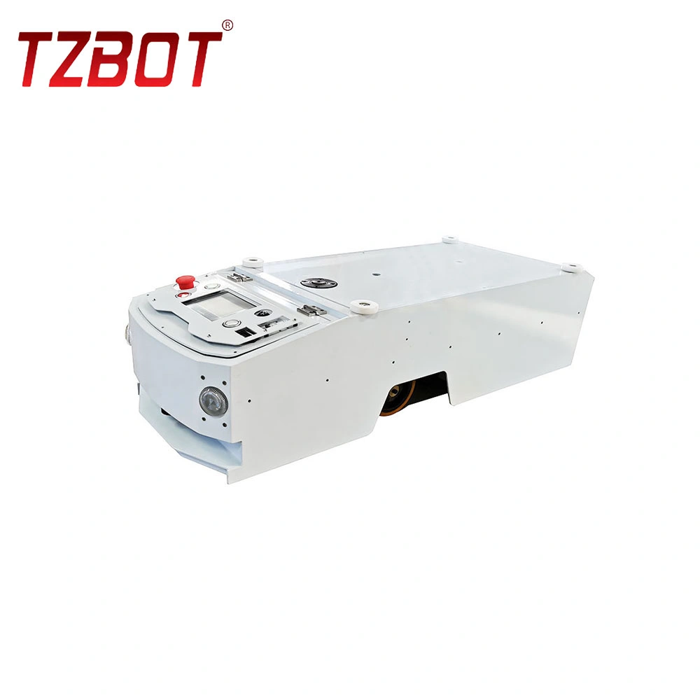 300kg Load Cost-Effective Agv Robot Price Undirectional One Way Magnetic Guided Agv Automatic Guide Vehicle Use with Magnetic Stripe Navigation (TZAGV-LU01)