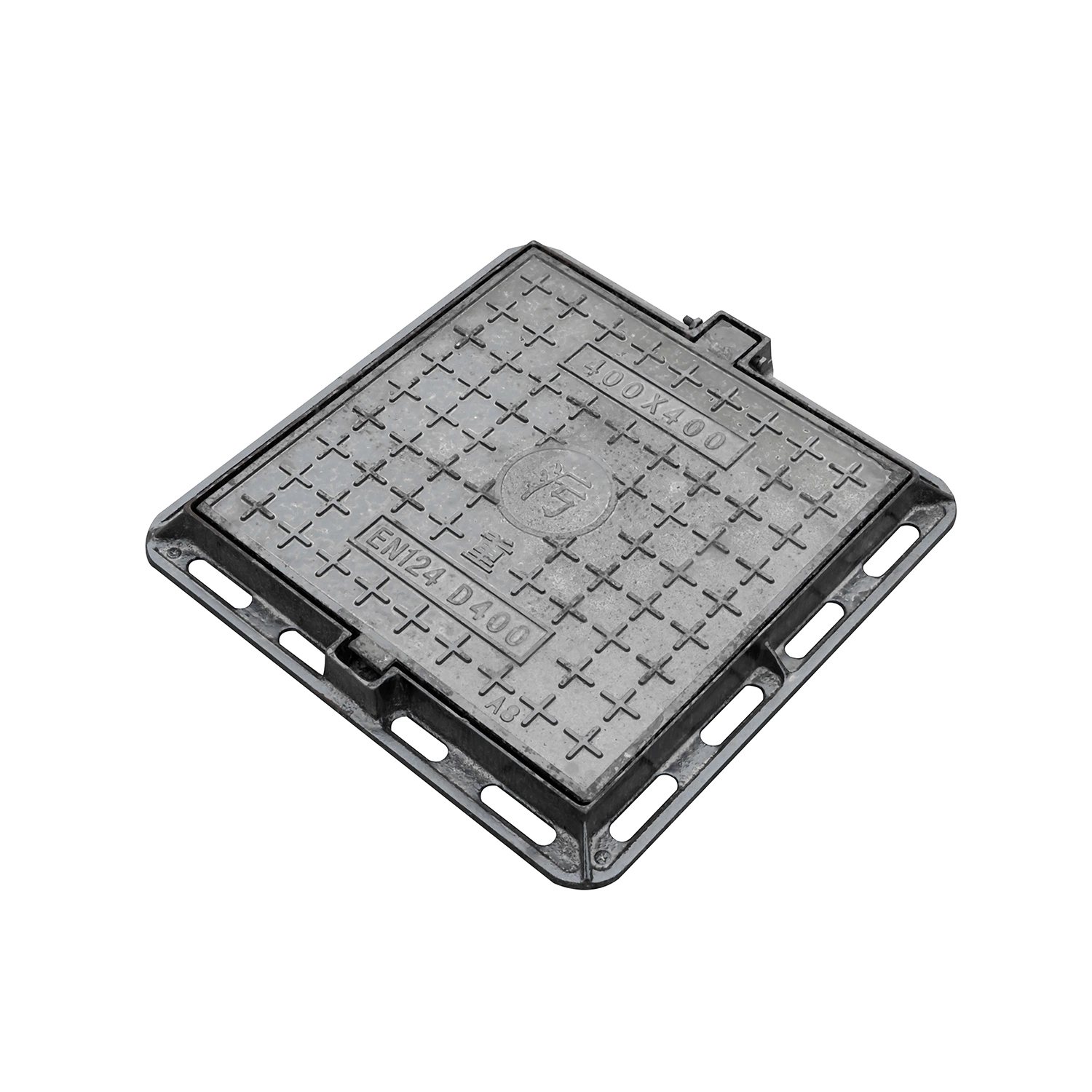 En124 D400 850*850 Cast Iron Ductile Iron Fuel Tank Rain Water Manhole Cover with Manhole Key