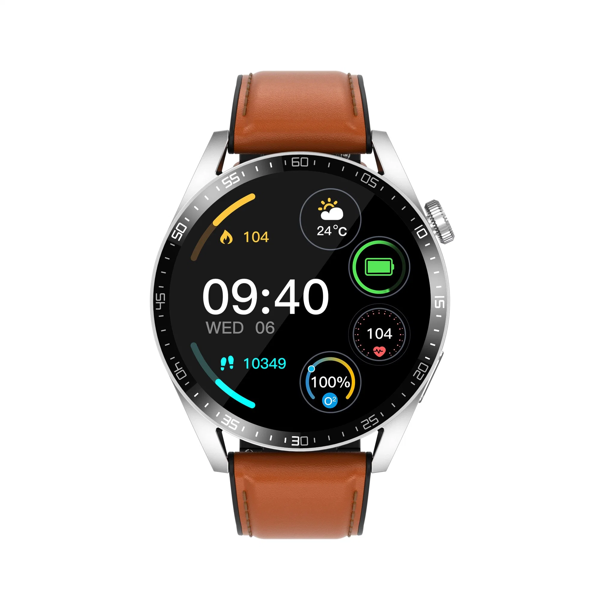 Precio de fábrica 1,32 pulgadas HD pantalla táctil NFC Ai voz Reloj inteligente de música con Bluetooth Calling con monitorización de la presión arterial