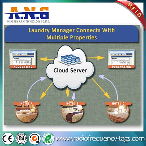 Mini Ronda HF RFID Etiqueta de servicio de lavandería de 13,56 MHz ISO14443un certificado de prenda de vestir