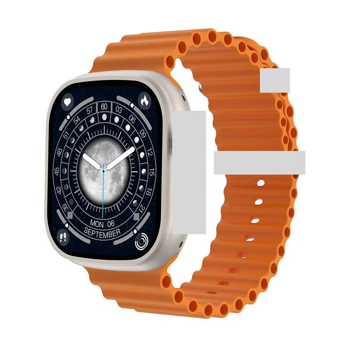 Ersetzen Sie Die Smartwatch Mit Orangefarbener Silikonhülle